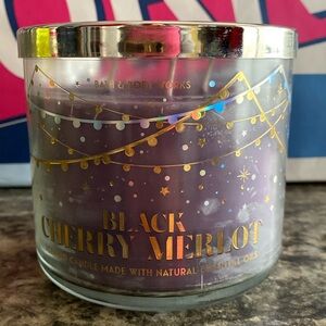 Bath & body Works Black Cherry Merlot  3- wick candles